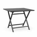 Klappbarer Gartentisch aus Aluminium rechteckig Anthrazit 120 x 70 x 74 cm