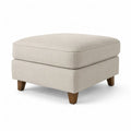 Polsterhocker mit Polyesterbezug und Schaumstoffpolsterung rechteckig Beige 80 x 60 x 45 cm