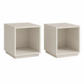 TV-Regal Set 2-teilig offene Wurfel aus Spanplatte rechteckig Weiss 40 x 35 x 40 cm