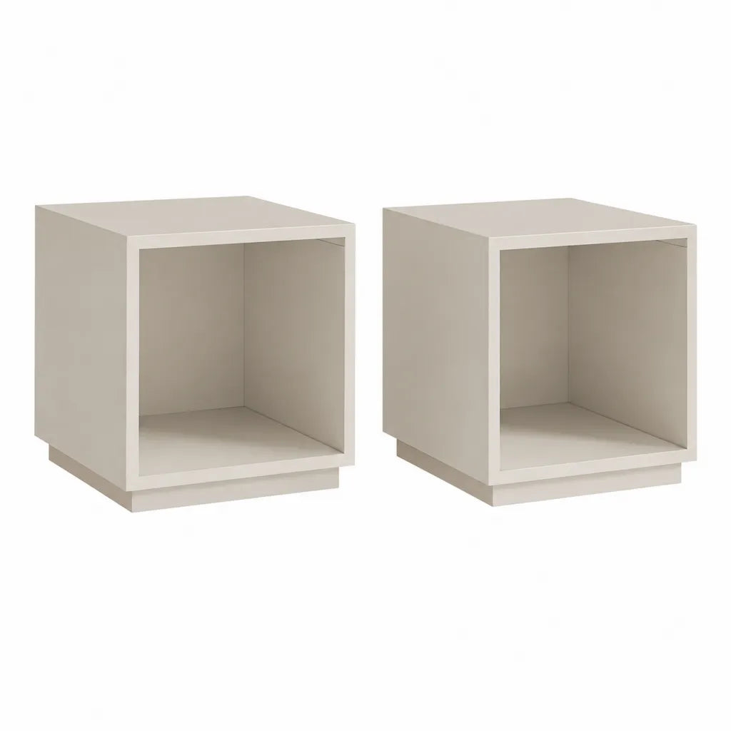 TV-Regal Set 2-teilig offene Wurfel aus Spanplatte rechteckig Weiss 40 x 35 x 40 cm