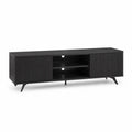 TV-Lowboard 160 x 40 x 50 cm aus melaminbeschichtetem MDF rechteckig Schwarz