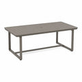 Gartentisch rechteckig 180 x 90 x 75 cm Aluminium Grau mit Sonnenschirmloch
