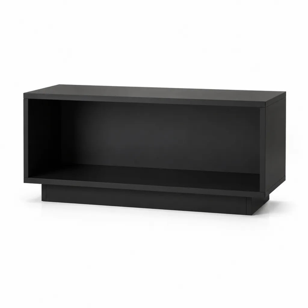 TV Lowboard mit offenem Fach aus MDF 100 x 40 x 55 cm rechteckig schwarz